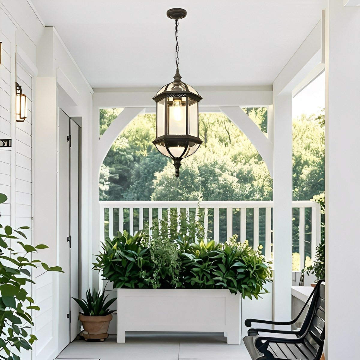 Rowan Outdoor Lantern Pendant Light, Vintage Rustic Cylinder Design, Waterproof