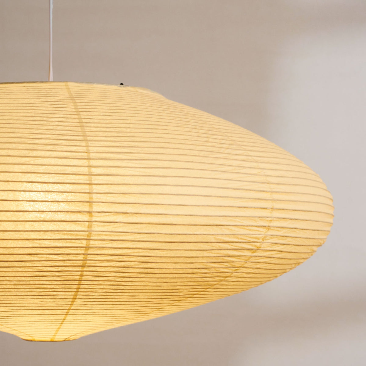 Kumo Washi Paper Light, Swag Pendant Lamp, Round Paper Lampshade, 3 Sizes, White Cable