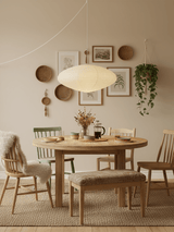 Kumo Washi Paper Light, Swag Pendant Lamp, Round Paper Lampshade, 3 Sizes, White Cable