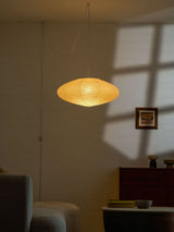 Kumo Washi Paper Light, Swag Pendant Lamp, Round Paper Lampshade, 3 Sizes, White Cable