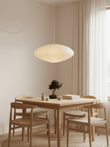 Kumo Washi Paper Light, Swag Pendant Lamp, Round Paper Lampshade, 3 Sizes, White Cable