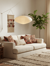 Kumo Washi Paper Light, Swag Pendant Lamp, Round Paper Lampshade, 3 Sizes, White Cable