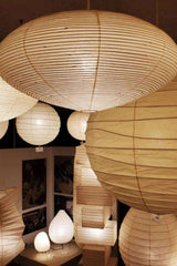 Kitchen Island Pendant Lighting Fixtures, Tomo Washi Paper Pendant, Handcrafted Shade, 3 Sizes