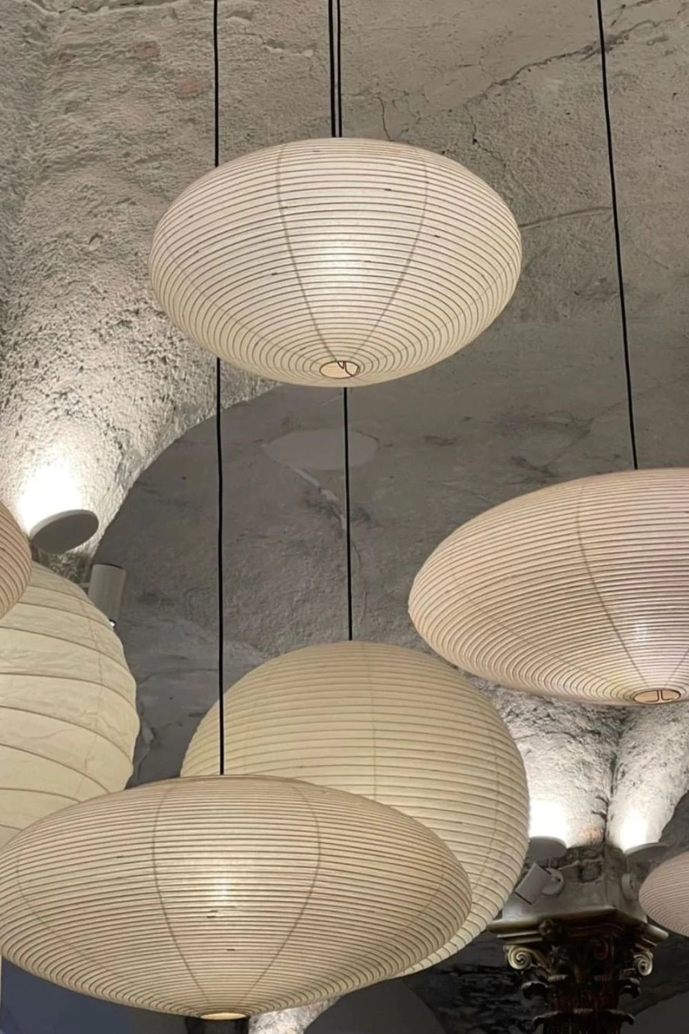 Tomo Island Kitchen Lighting Pendant, Washi Paper Pendant Light, 3 Sizes, Multi-Light Sets