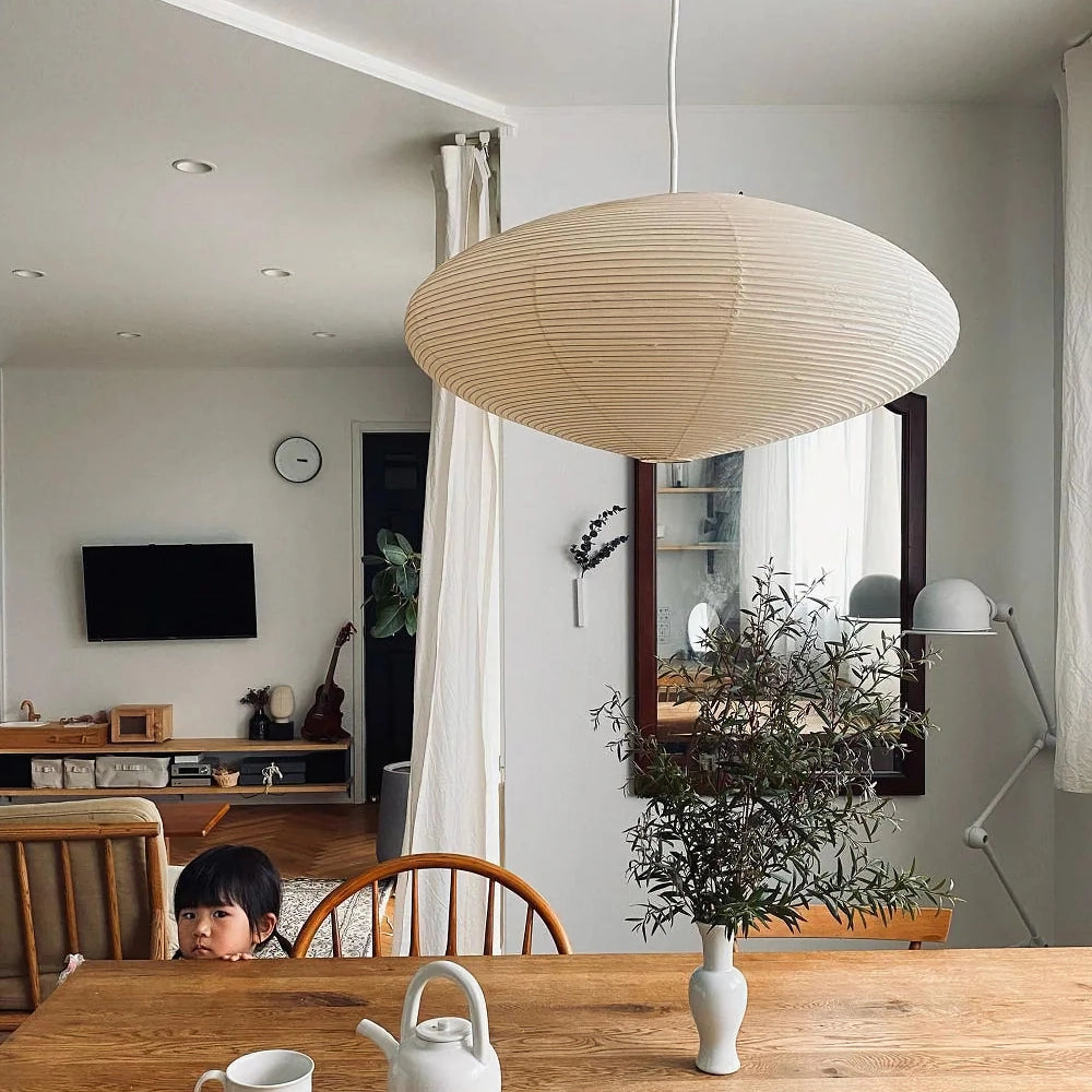 Tomo Island Kitchen Lighting Pendant, Washi Paper Pendant Light, 3 Sizes, Multi-Light Sets