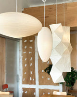 Kitchen Island Pendant Lighting Fixtures, Tomo Washi Paper Pendant, Handcrafted Shade, 3 Sizes