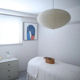 Kumo Washi Paper Light, Swag Pendant Lamp, Round Paper Lampshade, 3 Sizes, White Cable