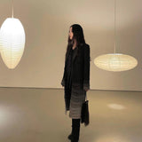 Kumo Washi Paper Light, Swag Pendant Lamp, Round Paper Lampshade, 3 Sizes, White Cable