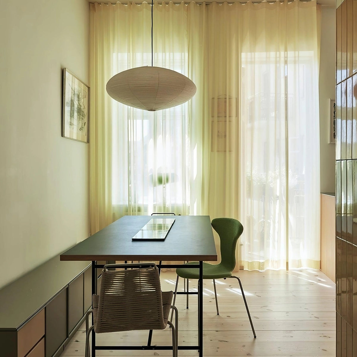 Tomo Island Kitchen Lighting Pendant, Washi Paper Pendant Light, 3 Sizes, Multi-Light Sets