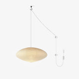 Kumo Washi Paper Light, Swag Pendant Lamp, Round Paper Lampshade, 3 Sizes, White Cable
