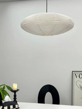 Kumo Washi Paper Light, Swag Pendant Lamp, Round Paper Lampshade, 3 Sizes, White Cable