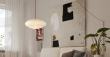 Kumo Washi Paper Light, Swag Pendant Lamp, Round Paper Lampshade, 3 Sizes, White Cable