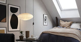Kumo Washi Paper Light, Swag Pendant Lamp, Round Paper Lampshade, 3 Sizes, White Cable