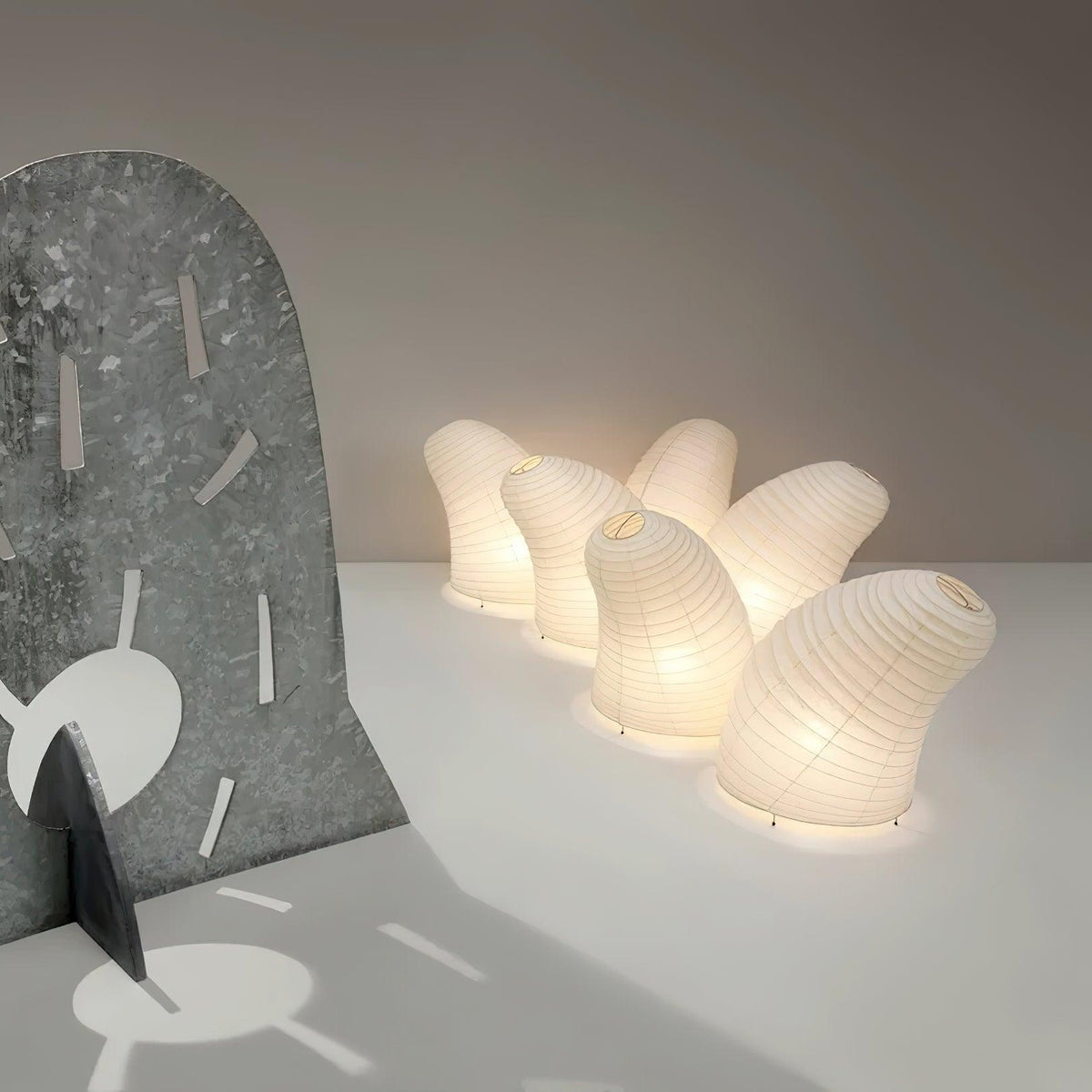 Kumo Lamps for Table, Japanese Lantern Table Lamps, White, 9 Sizes, Living Room & Bedside