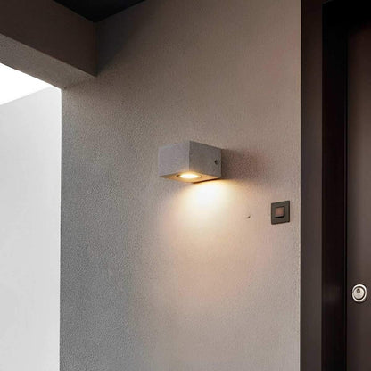 Basalt Outdoor Concrete-Style LED Wall Light, Waterproof, Rectangular & Round