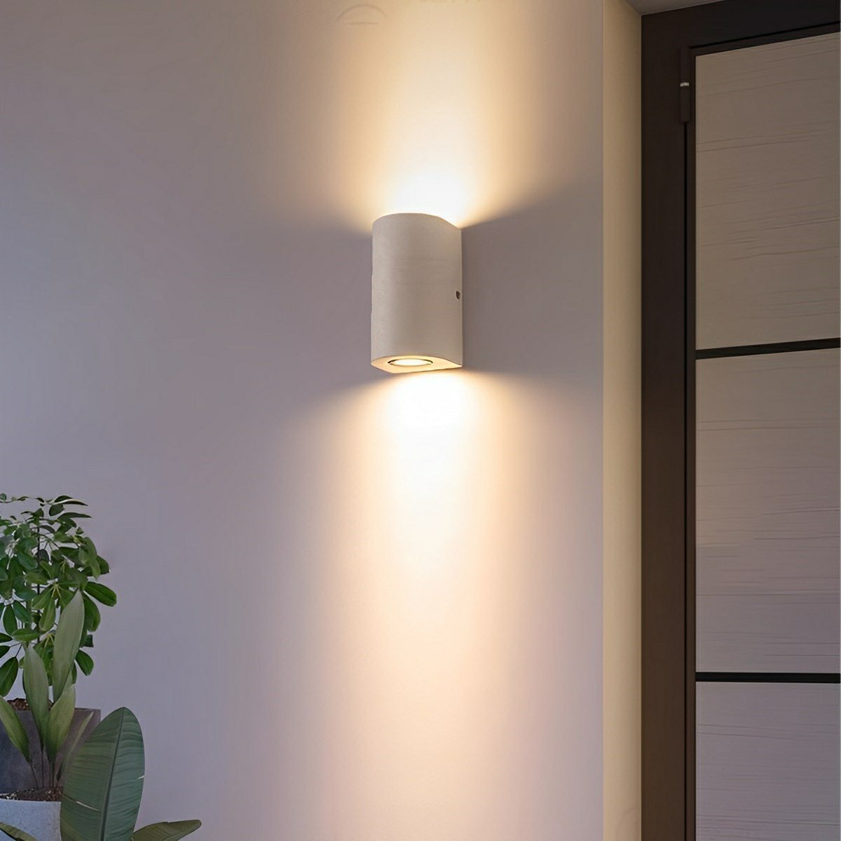 Basalt Outdoor Concrete-Style LED Wall Light, Waterproof, Rectangular & Round