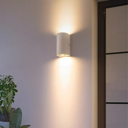 Basalt Outdoor Concrete-Style LED Wall Light, Waterproof, Rectangular & Round