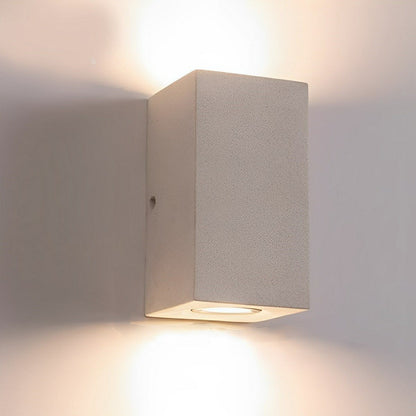 Basalt Outdoor Concrete-Style LED Wall Light, Waterproof, Rectangular & Round