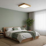 Aksel Dining Room Lighting Fixture, Wood Chandelier, Geometric Ceiling Light, Round or Square