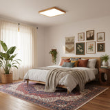 Aksel Dining Room Lighting Fixture, Wood Chandelier, Geometric Ceiling Light, Round or Square