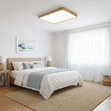Aksel Dining Room Lighting Fixture, Wood Chandelier, Geometric Ceiling Light, Round or Square