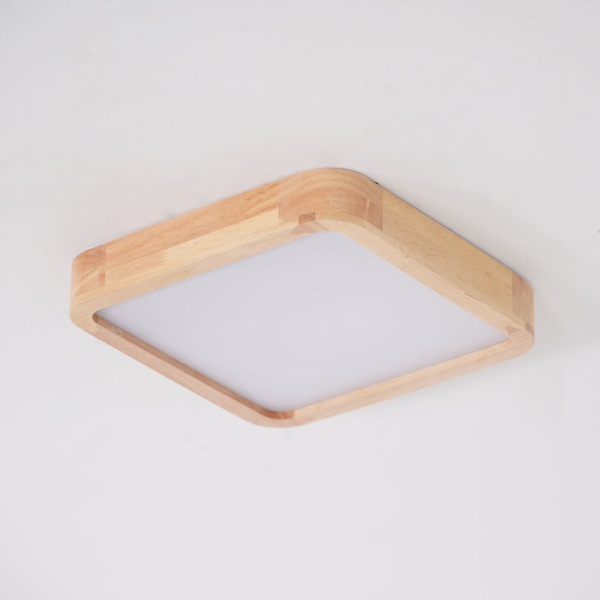 Aksel Dining Room Lighting Fixture, Wood Chandelier, Geometric Ceiling Light, Round or Square