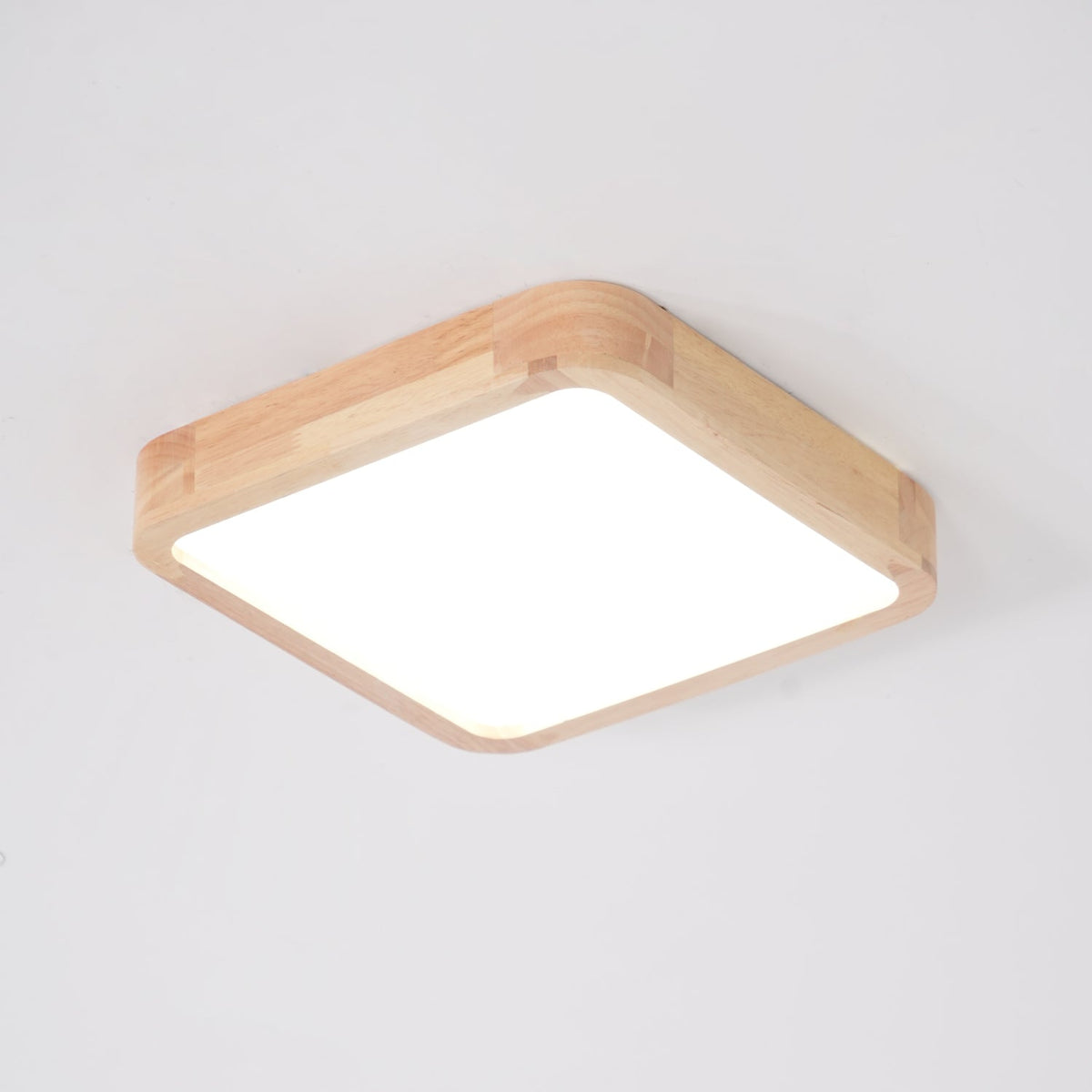 Aksel Dining Room Lighting Fixture, Wood Chandelier, Geometric Ceiling Light, Round or Square