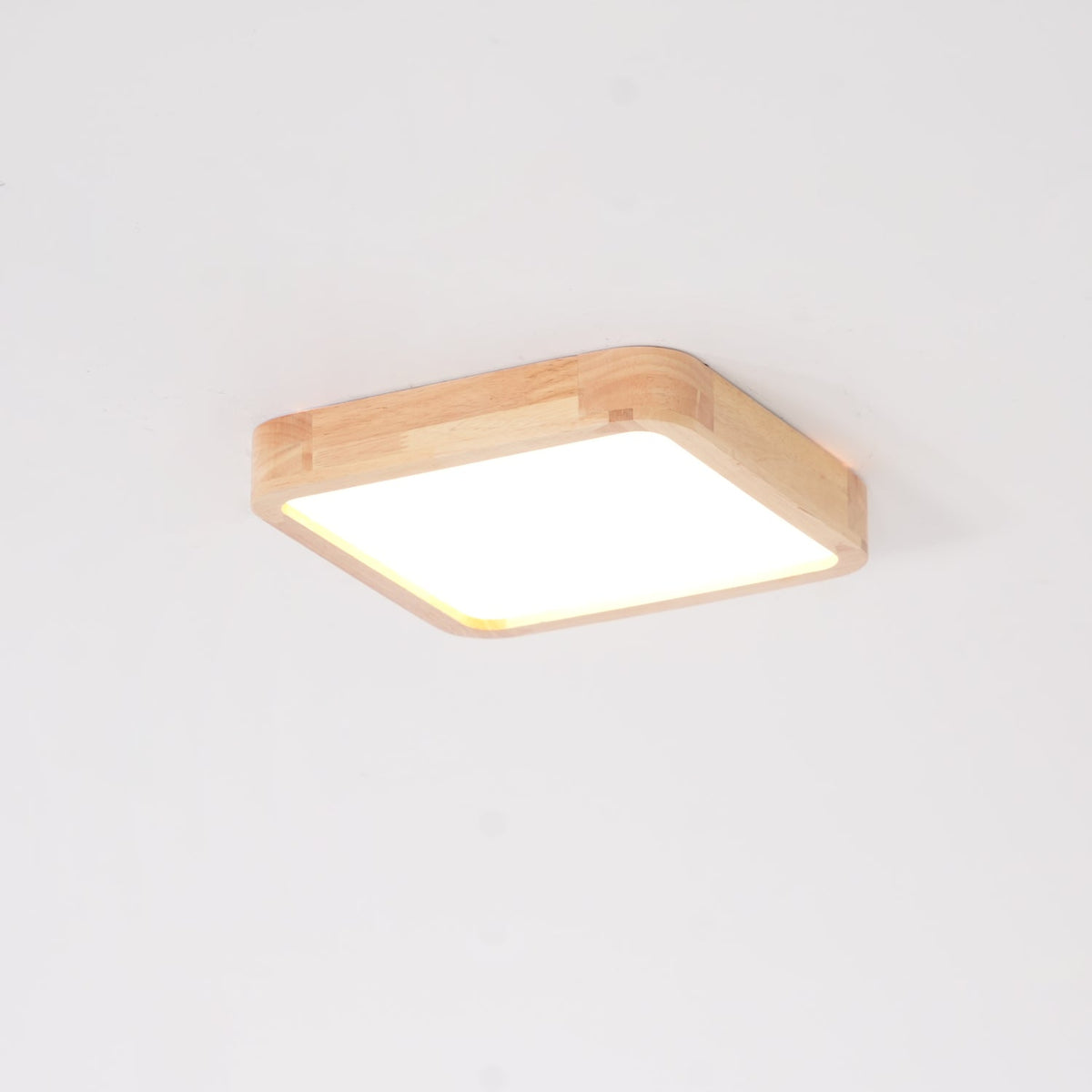 Aksel Dining Room Lighting Fixture, Wood Chandelier, Geometric Ceiling Light, Round or Square