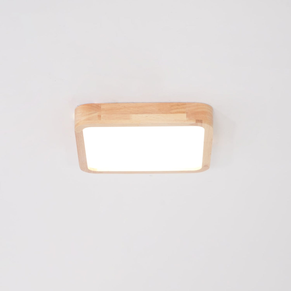 Aksel Dining Room Lighting Fixture, Wood Chandelier, Geometric Ceiling Light, Round or Square