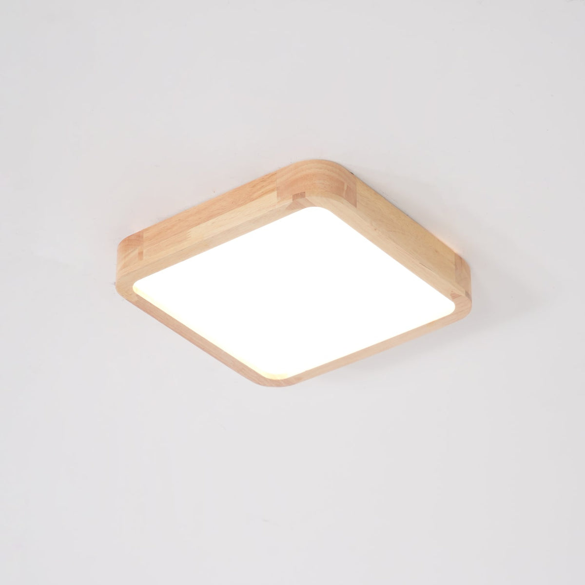 Aksel Dining Room Lighting Fixture, Wood Chandelier, Geometric Ceiling Light, Round or Square