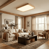 Aksel Dining Room Lighting Fixture, Wood Chandelier, Geometric Ceiling Light, Round or Square