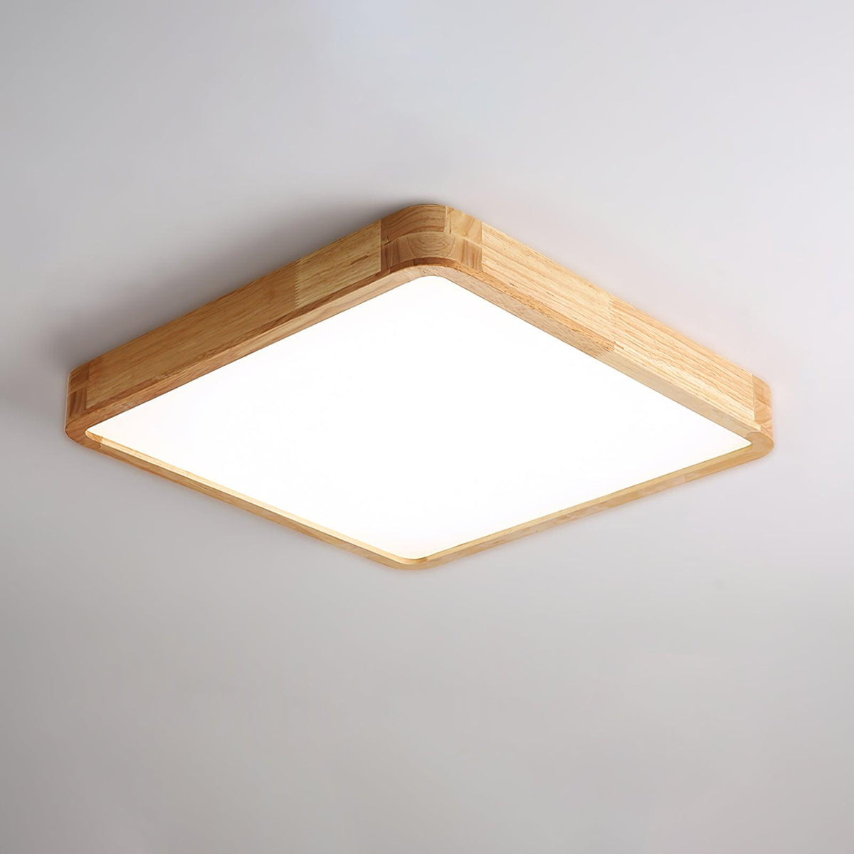 Aksel Dining Room Lighting Fixture, Wood Chandelier, Geometric Ceiling Light, Round or Square