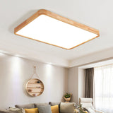 Aksel Dining Room Lighting Fixture, Wood Chandelier, Geometric Ceiling Light, Round or Square