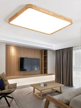 Aksel Dining Room Lighting Fixture, Wood Chandelier, Geometric Ceiling Light, Round or Square