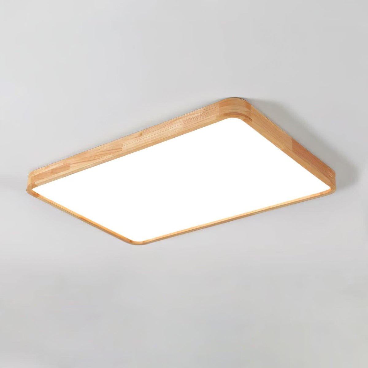 Aksel Dining Room Lighting Fixture, Wood Chandelier, Geometric Ceiling Light, Round or Square
