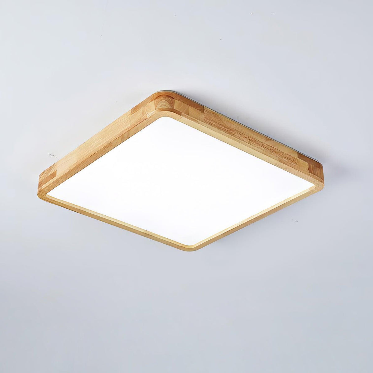 Aksel Dining Room Lighting Fixture, Wood Chandelier, Geometric Ceiling Light, Round or Square