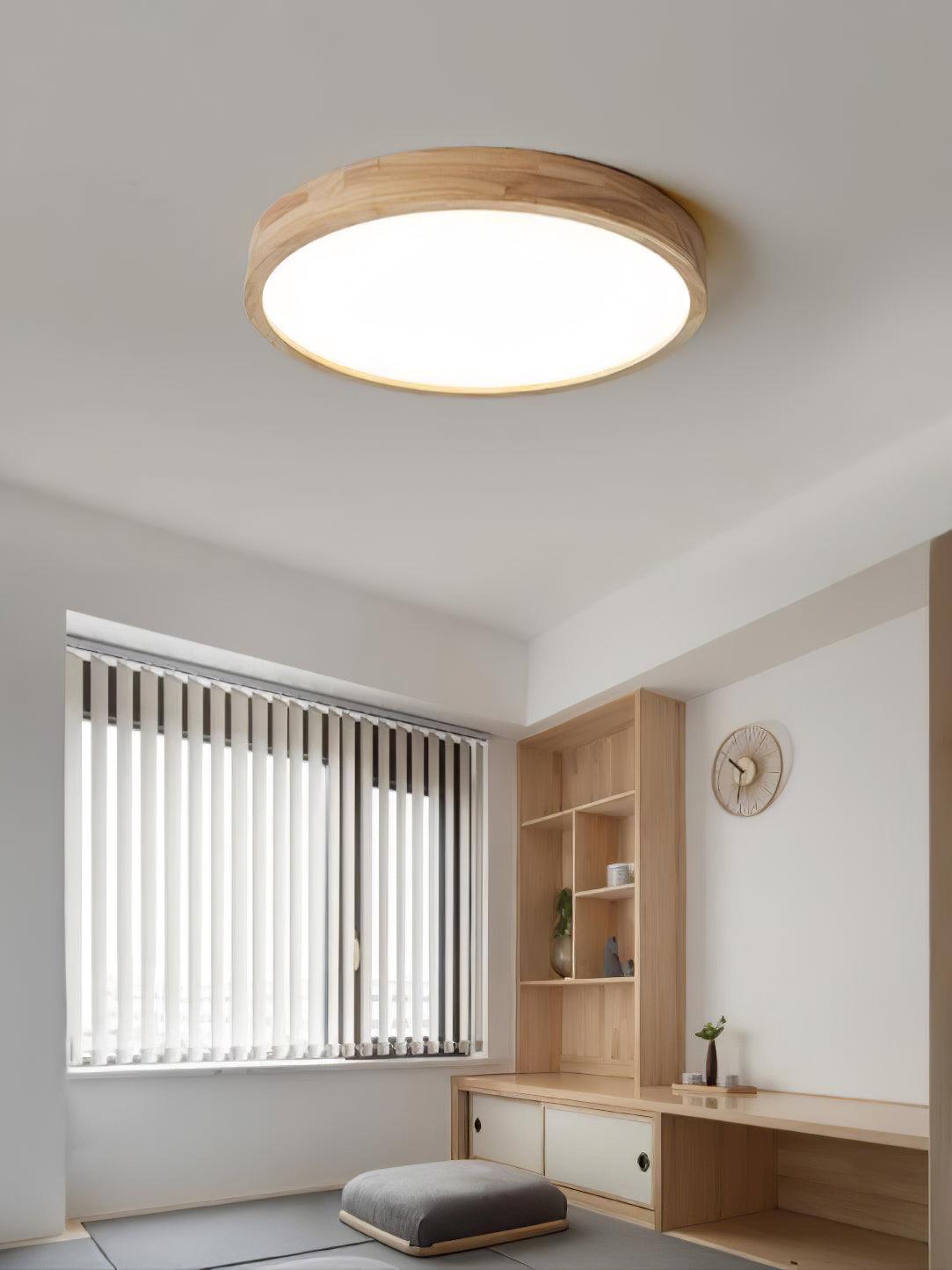 Aksel Dining Room Lighting Fixture, Wood Chandelier, Geometric Ceiling Light, Round or Square