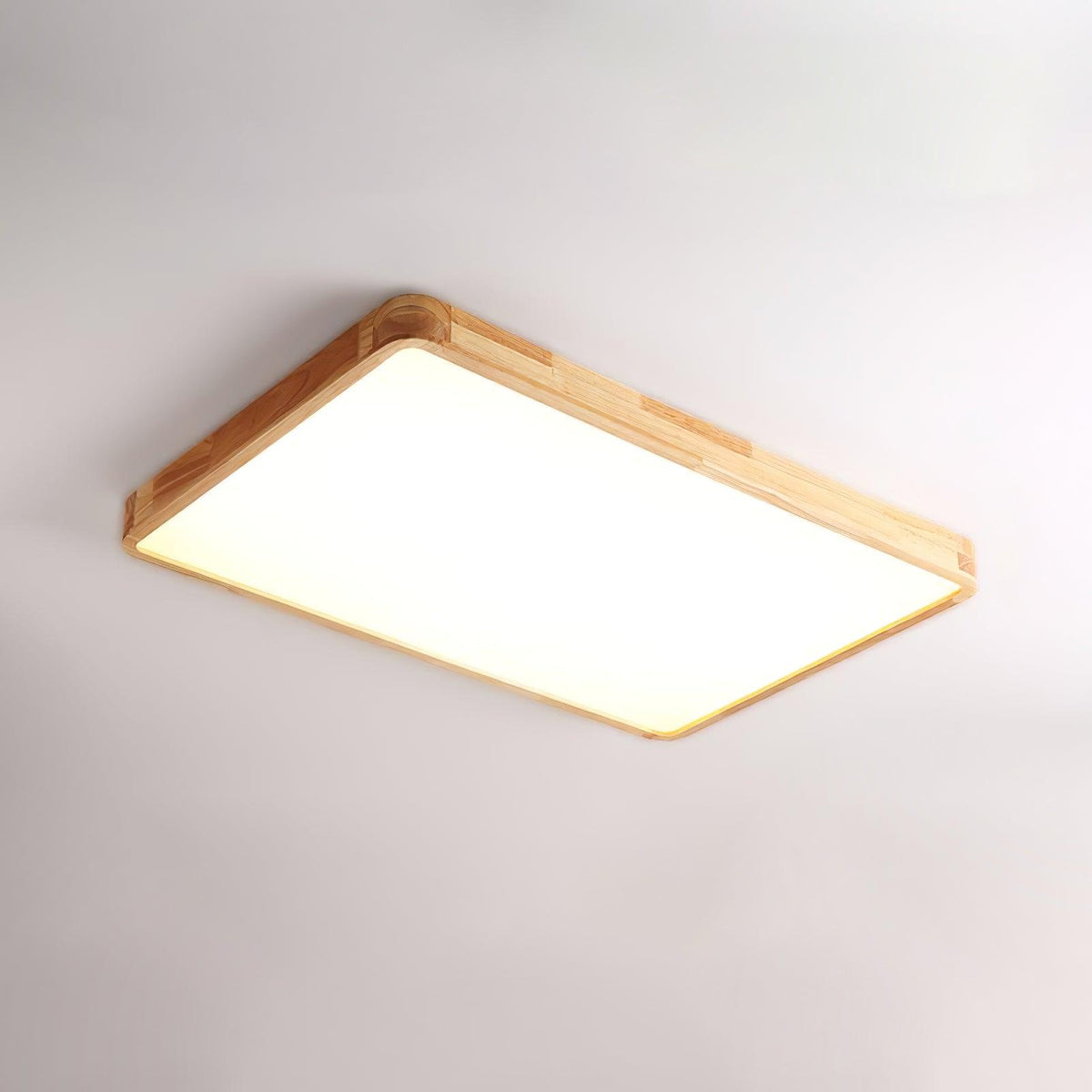 Aksel Dining Room Lighting Fixture, Wood Chandelier, Geometric Ceiling Light, Round or Square
