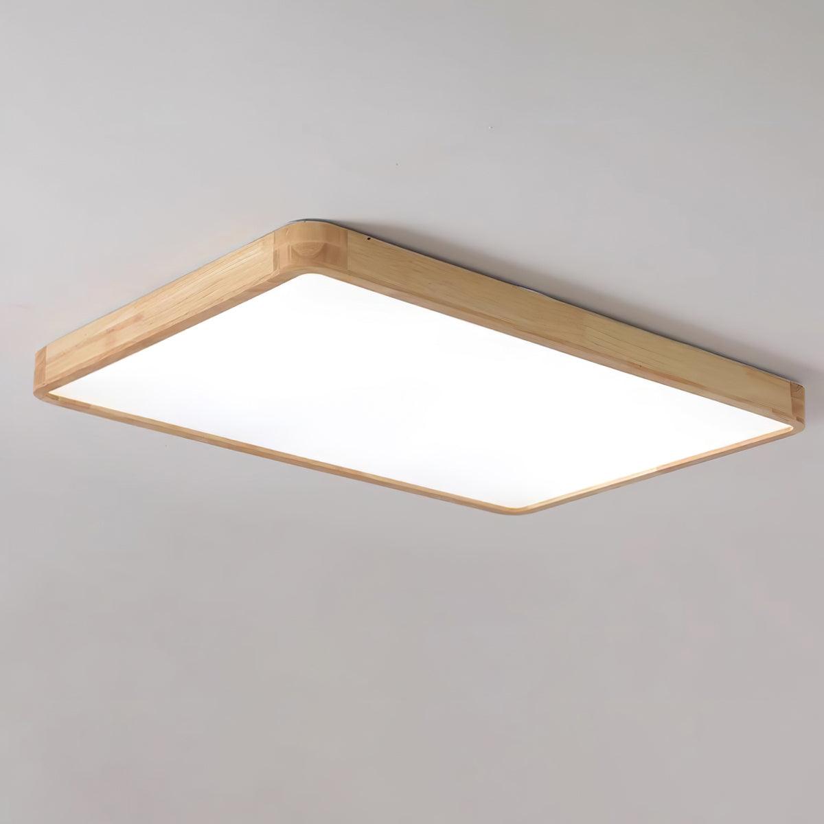 Aksel Dining Room Lighting Fixture, Wood Chandelier, Geometric Ceiling Light, Round or Square