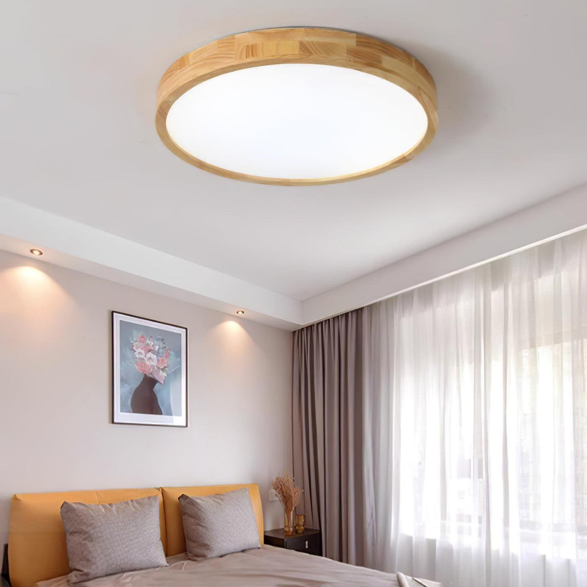 Aksel Dining Room Lighting Fixture, Wood Chandelier, Geometric Ceiling Light, Round or Square