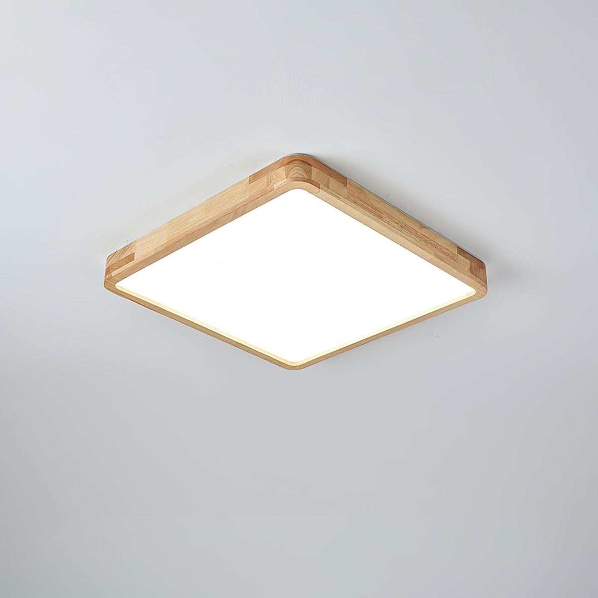 Aksel Dining Room Lighting Fixture, Wood Chandelier, Geometric Ceiling Light, Round or Square