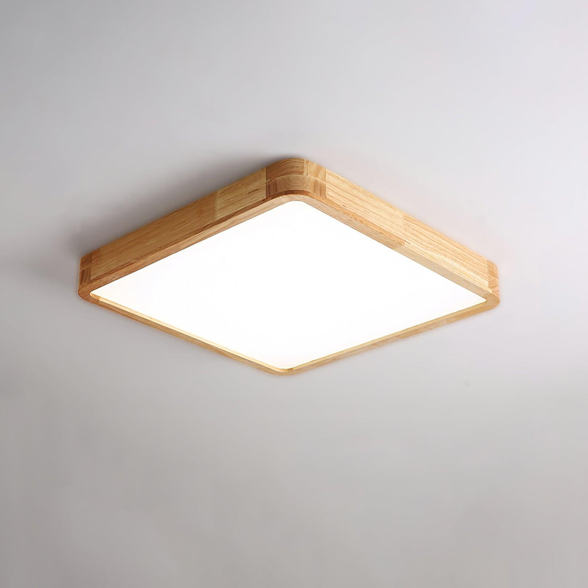 Aksel Dining Room Lighting Fixture, Wood Chandelier, Geometric Ceiling Light, Round or Square