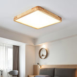 Aksel Dining Room Lighting Fixture, Wood Chandelier, Geometric Ceiling Light, Round or Square
