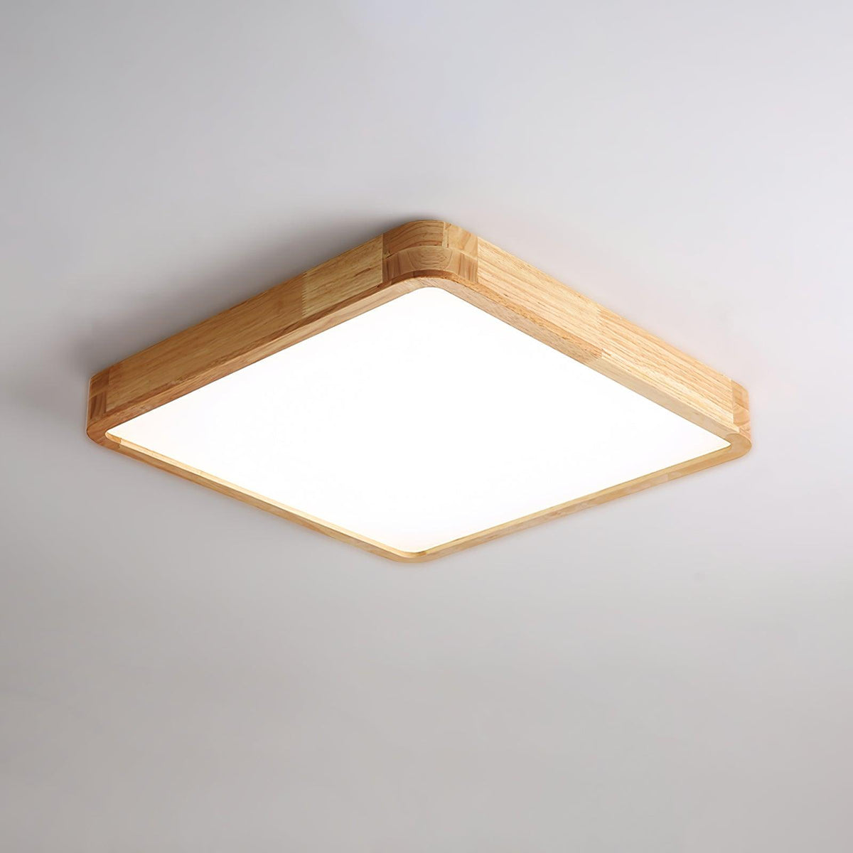 Aksel Dining Room Lighting Fixture, Wood Chandelier, Geometric Ceiling Light, Round or Square