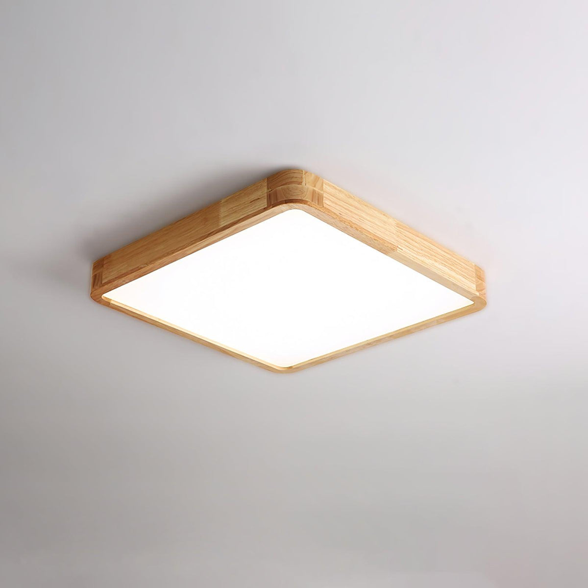 Aksel Dining Room Lighting Fixture, Wood Chandelier, Geometric Ceiling Light, Round or Square