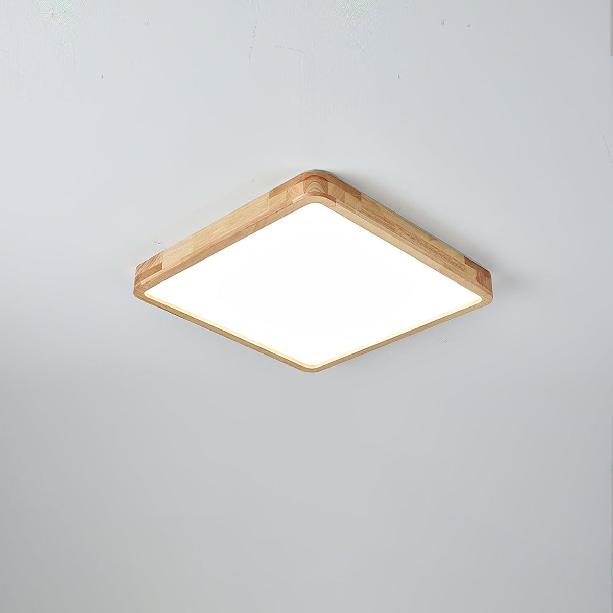 Aksel Dining Room Lighting Fixture, Wood Chandelier, Geometric Ceiling Light, Round or Square