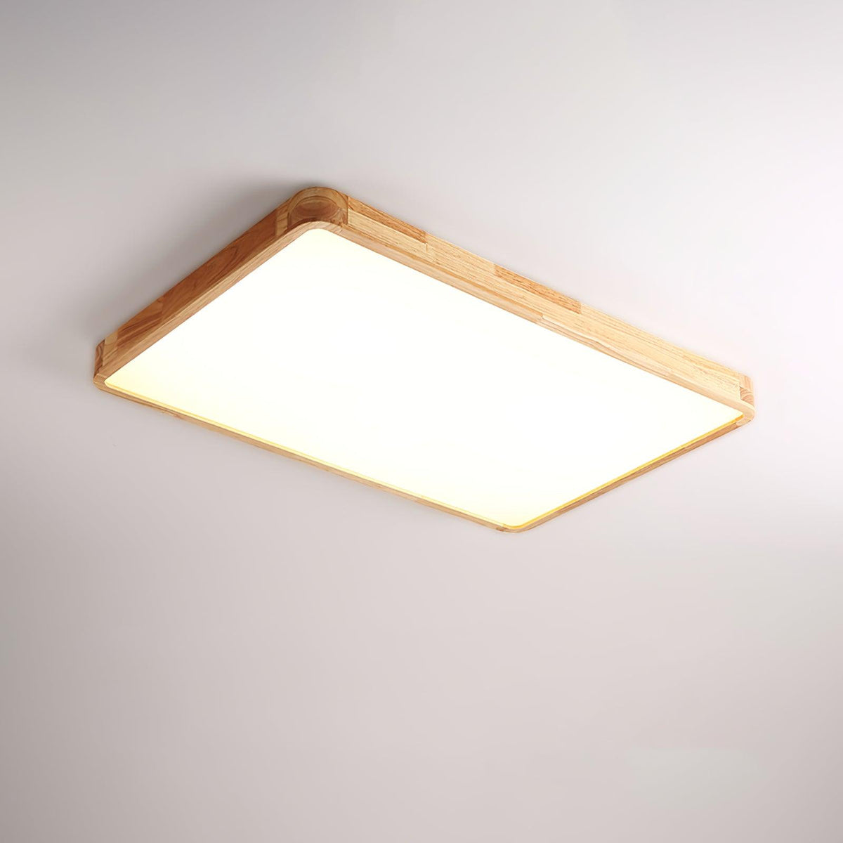 Aksel Dining Room Lighting Fixture, Wood Chandelier, Geometric Ceiling Light, Round or Square