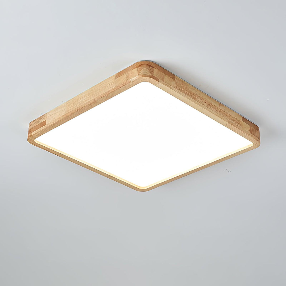 Aksel Dining Room Lighting Fixture, Wood Chandelier, Geometric Ceiling Light, Round or Square