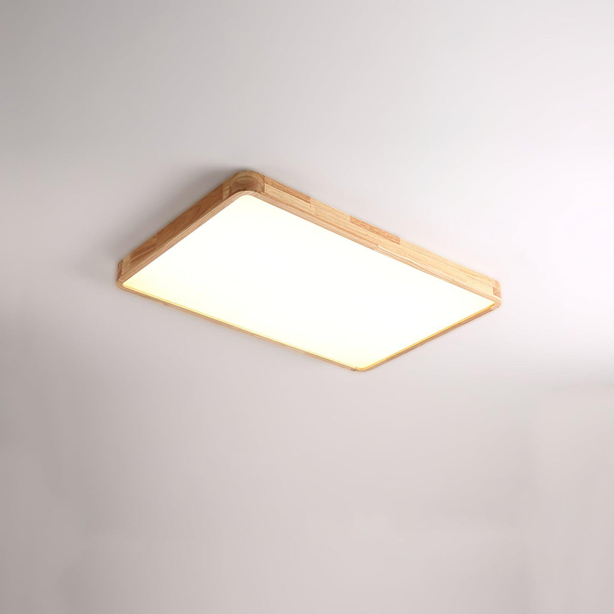 Aksel Dining Room Lighting Fixture, Wood Chandelier, Geometric Ceiling Light, Round or Square