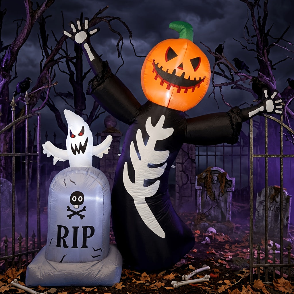 Pumpkin skull tombstone inflatable ghost set packaging